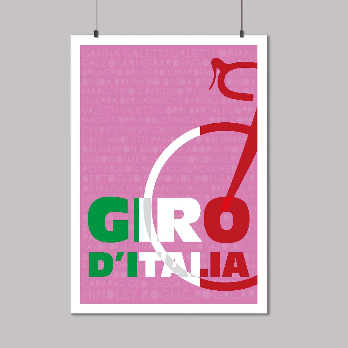 Giro d'Italia: The Bicycle - Cycling Art Print